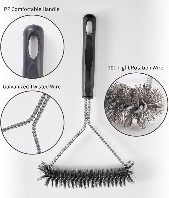 Grill Brush, BBQ Cleaner Accessories, Safe Wire Bristles Barbecue Cleaning Brush - Image 6