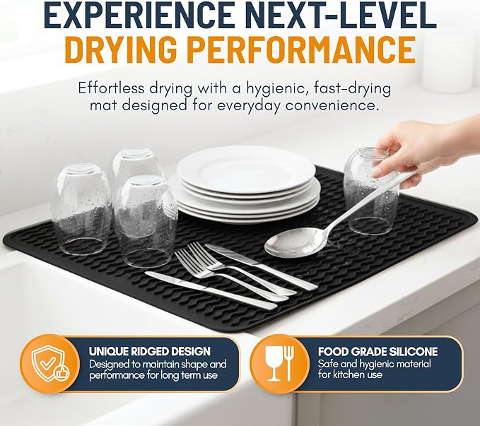 Silicone Dish Drying Mat for Kitchen Counter - Image 2