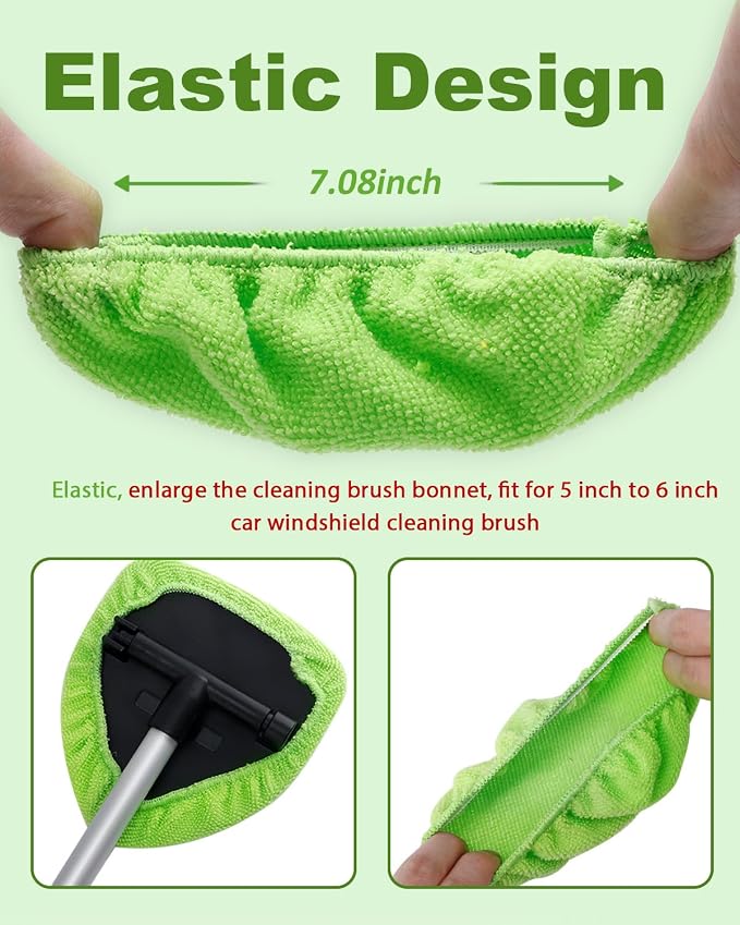 5 Pack Microfiber Pads, Replacement Heads Cover, Windshield Cleaner Tools - Image 3