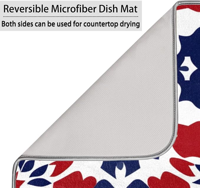 Dish Drying Mat for Kitchen Absorbent Drying Mat Reversible Dish Drying Pad - Image 5