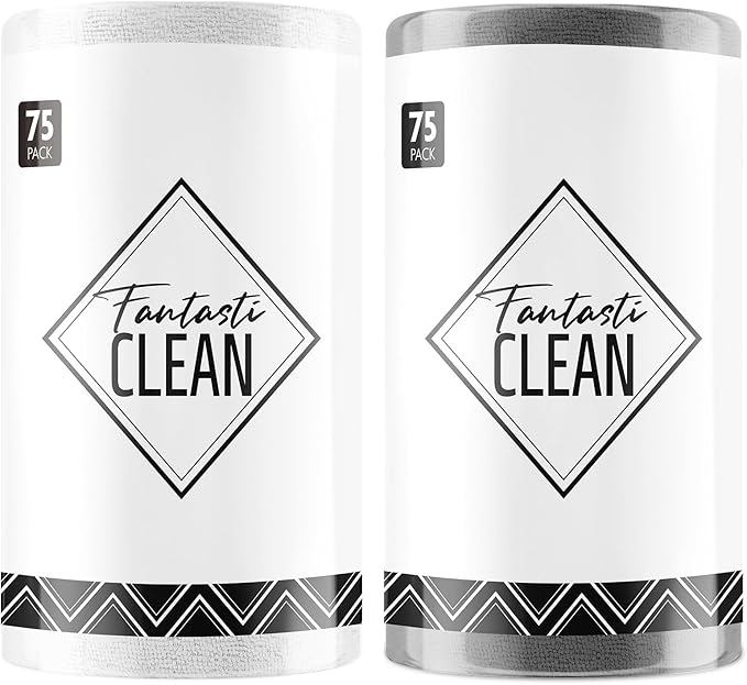 Fantasticlean Microfiber Cleaning Cloth Roll -150 Pack, Tear Away Microfiber by Fantasticlean