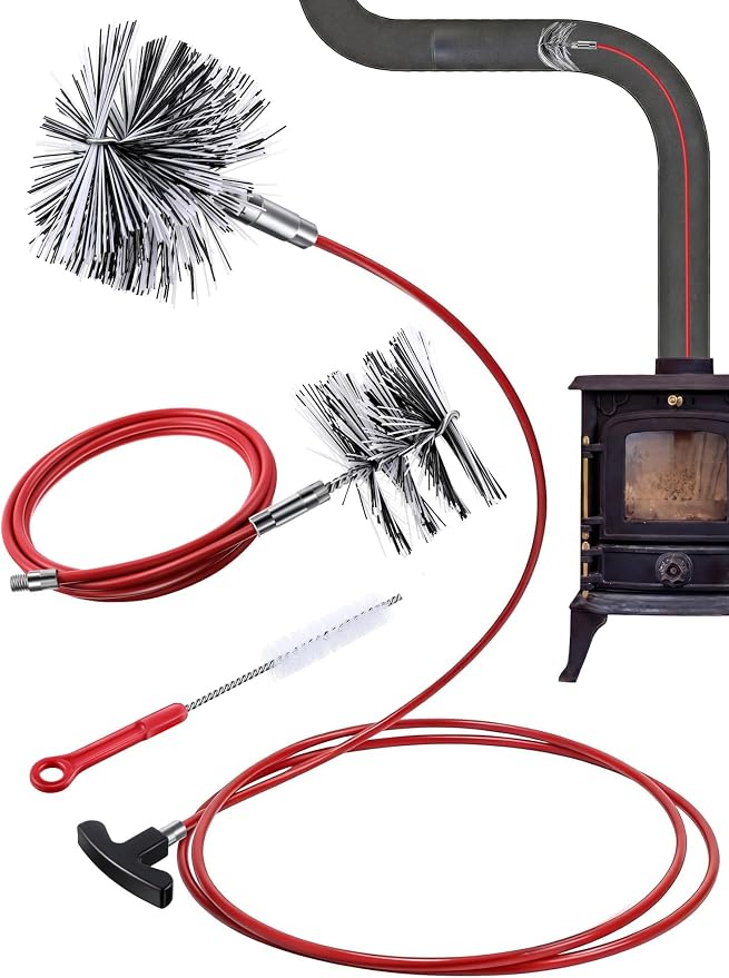 Feekoon Pellet Stove Cleaning Kit, 20 FT Flexible Steel Rod by FEEKOON