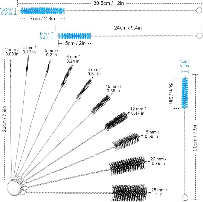 Reusable Straw Cleaning Brushes Bottle Test Tube Long Straw Cleaning Brush - Image 2