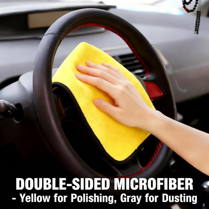 Ultrasoft, Thick and Quick Drying Car Microfiber Cleaning Towel 800GSM - Image 2