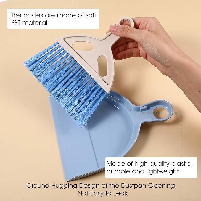 9 Pack Mini Dust Pan and Brush Set, Small Hand Broom and Dustpan Set - Image 4