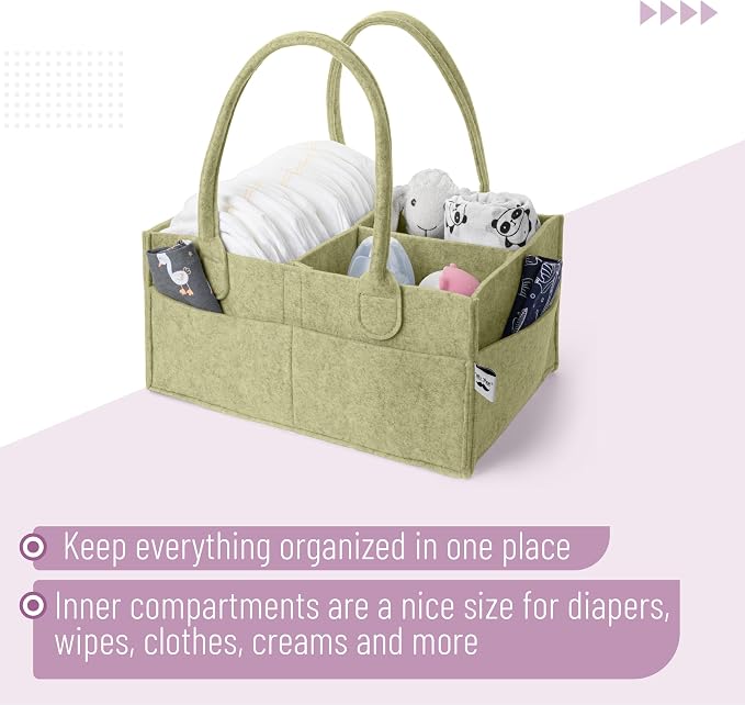Mr. Pen- Baby Diaper Caddy Organizer, Olive Calm, Baby Caddy Organizer - Image 4