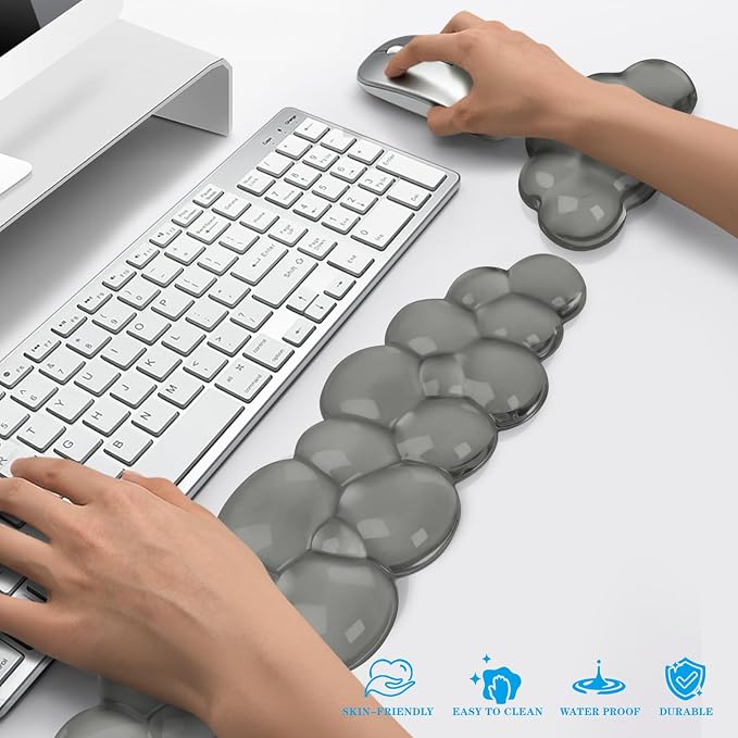 Gel Cloud Keyboard and Mouse Wrist Rest, Cute Wrist Support and Arm Support - Image 6