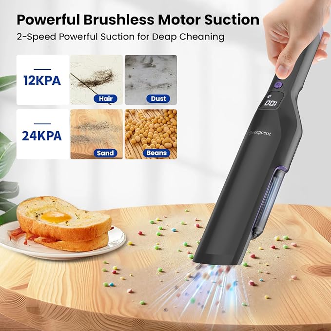 Cordless Handheld Vacuum, 24Kpa Car Vacuum - Image 2