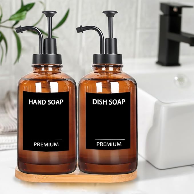 Amber 18 Oz Dish Soap Dispenser - Image 6