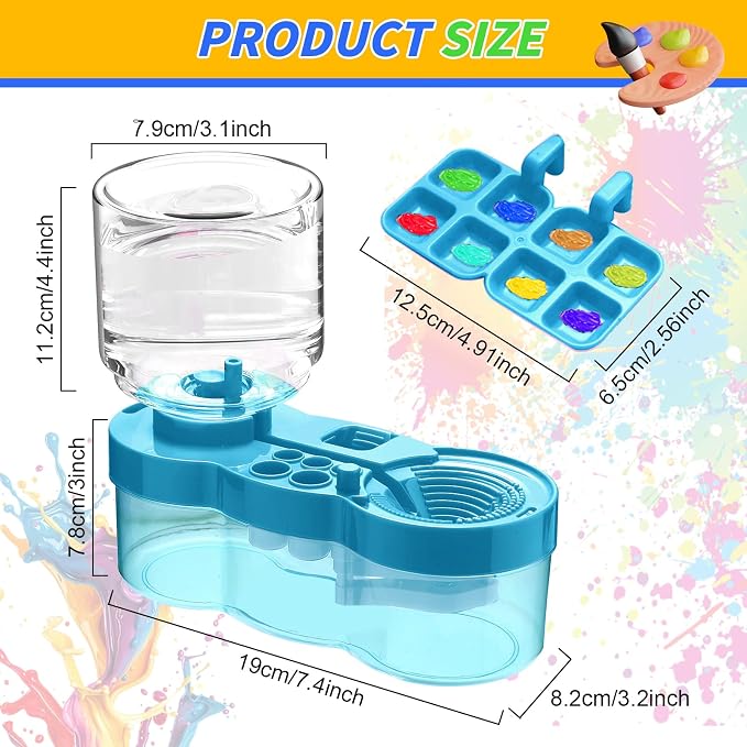 New Paint Brush Cleaner Tool, Brush Rinser Cup Painting Running Water - Image 3