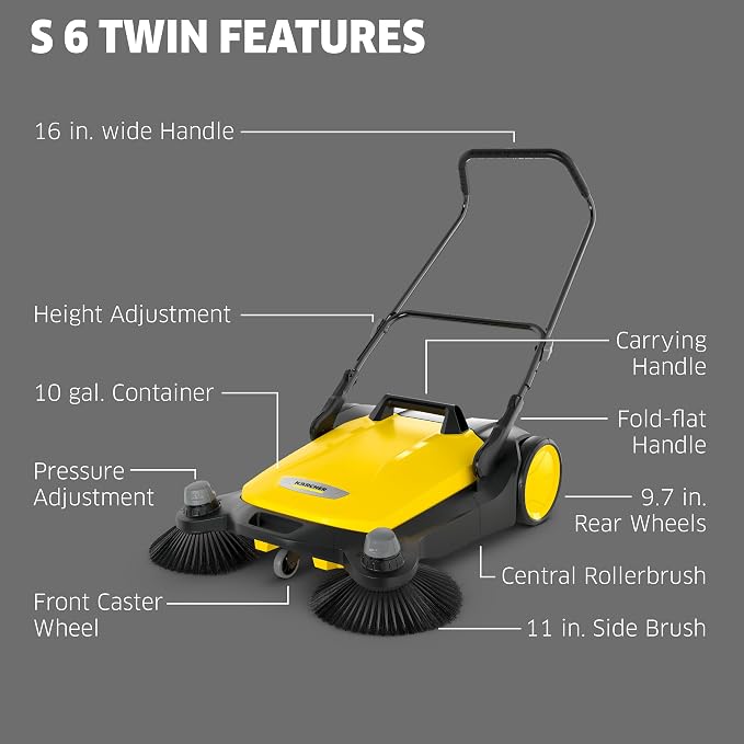 Kärcher Walk-Behind Outdoor Push Sweeper S 6 Twin - Image 3