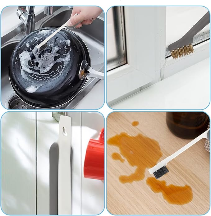 Kitchen Cleaning Scrub Brush Deep Gas Stove Brass Wire Brush - Image 7