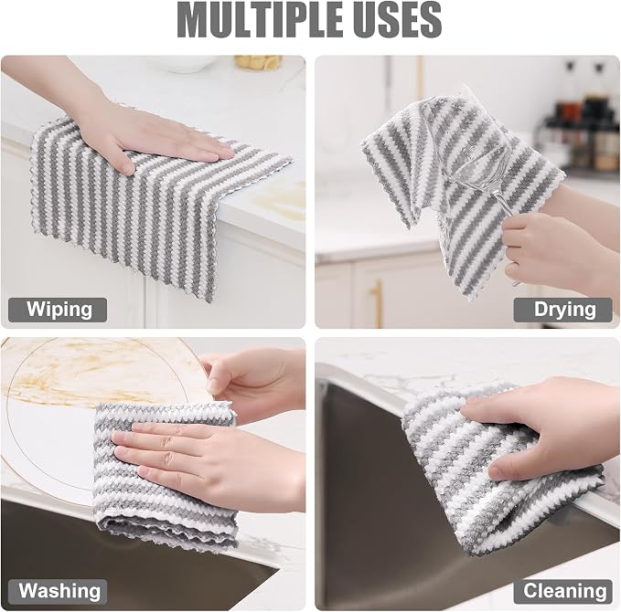 Homaxy 18 Pack Kitchen Dish Cloths, Ultra Soft and Absorbent Dish Towels - Image 4