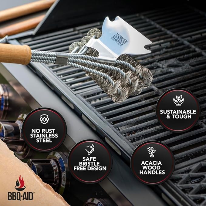 BBQ-AID Grill Brush for Outdoor Grill Bristle Free - Image 2