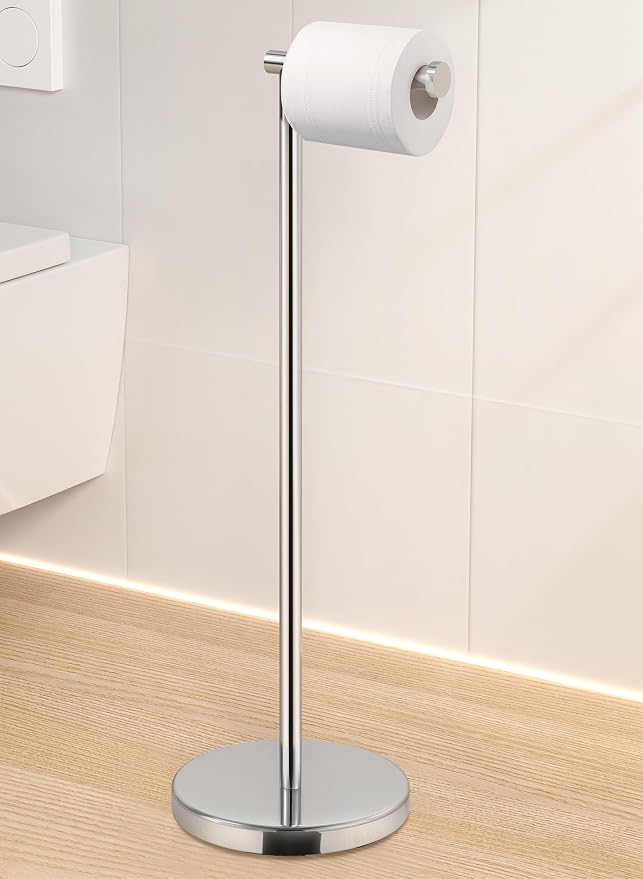 KES Toilet Paper Holder Free Standing 26" H, Toilet Paper Holder Stand by KES
