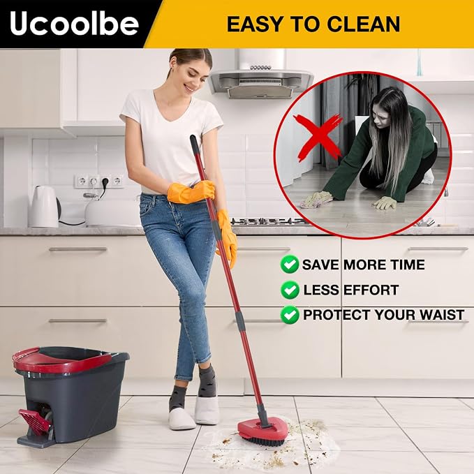 2 Pack Upgraded Spin Mop Scrub Brush Replace Head Compatible - Image 5