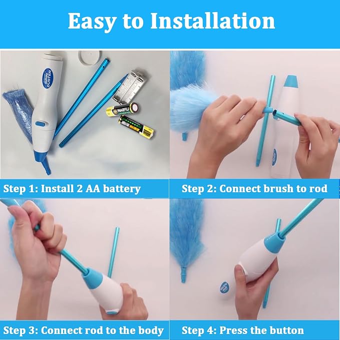 Multifunction Dust Collector Cleaning Brush Feather-Spin Duster Cleaning Tool - Image 6