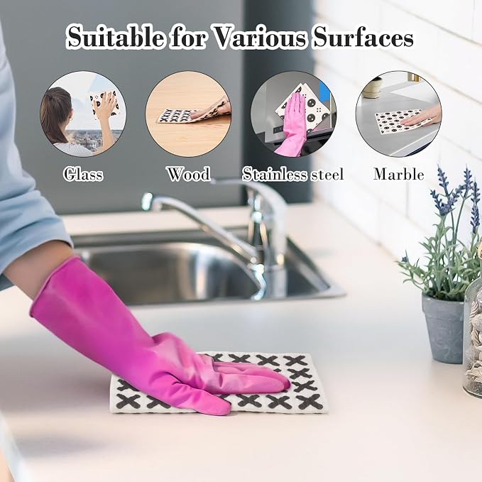 Lucomb 8 Pack Swedish Kitchen Dishcloths, Reusable Dish Cloth Paper Towels - Image 4