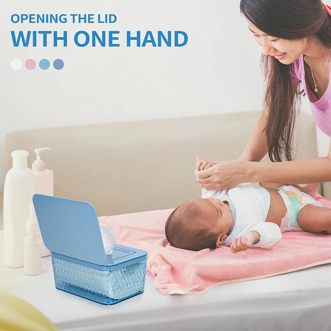 Wipes Dispenser, One-Handed Operation Wipe Holder - Image 4