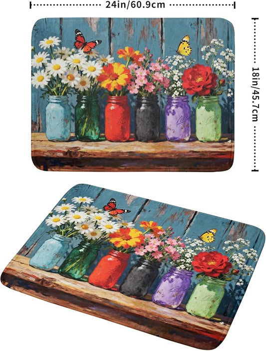 Spring Summer Floral Dish Drying Mat - Image 2