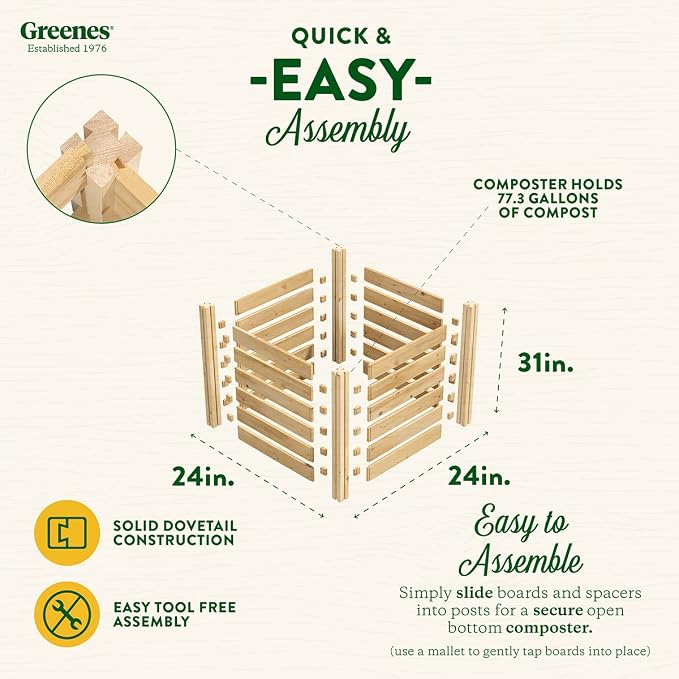 Greenes Fence Cedar Wood Composter - Image 3