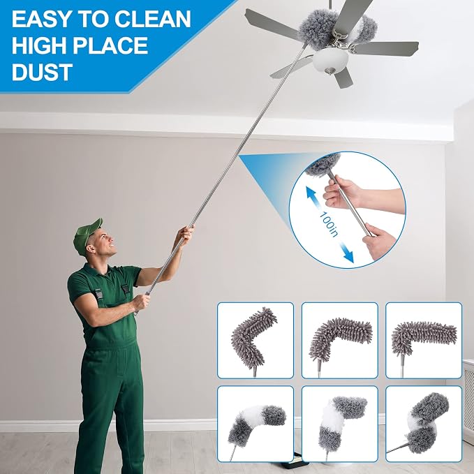 Microfiber Extendable Feather Duster - Image 2