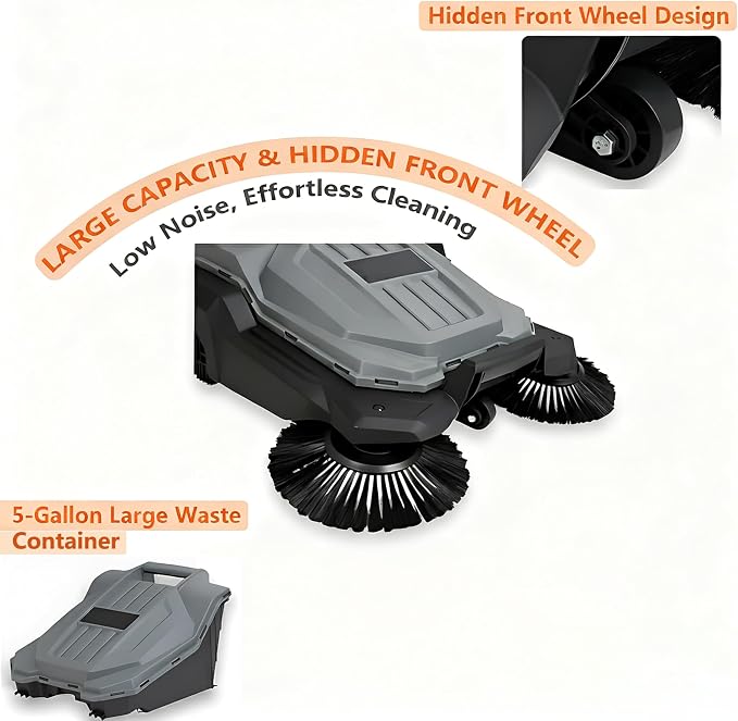 Manual Walk-Behind Floor Sweeper - Image 6