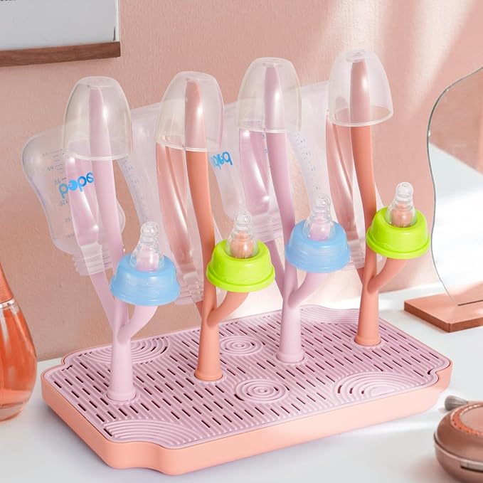 Baby Bottle Drying Rack with Tray – Space Saving Bottle Organizer & Drying - Image 7
