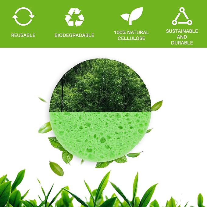 50-Count Compressed Facial Sponges, 100% Natural Cellulose Cosmetic Make Up - Image 7
