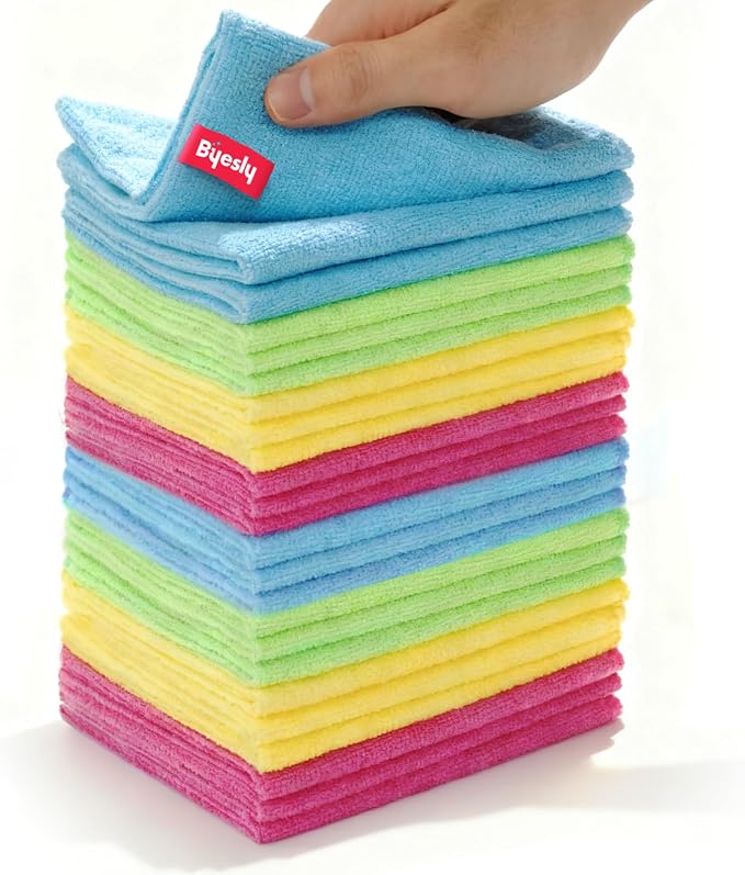 24-Pack Microfiber Cleaning Cloth, 11.5x11.5 Microfiber Towels by Unknown