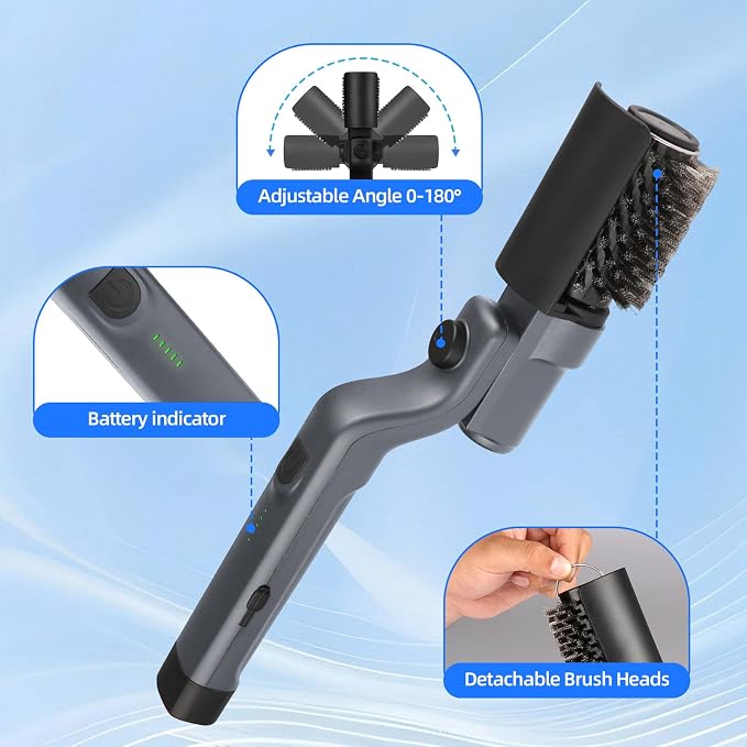 Upgraded Electric Grill Brush, Cordless Rechargeable Grill Cleaning Brush - Image 5