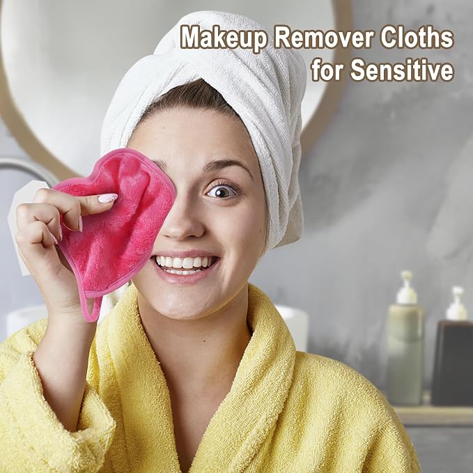 KODAMO Makeup Remover Cloth, 12 Pack Reusable Makeup Remover Towels - Image 2