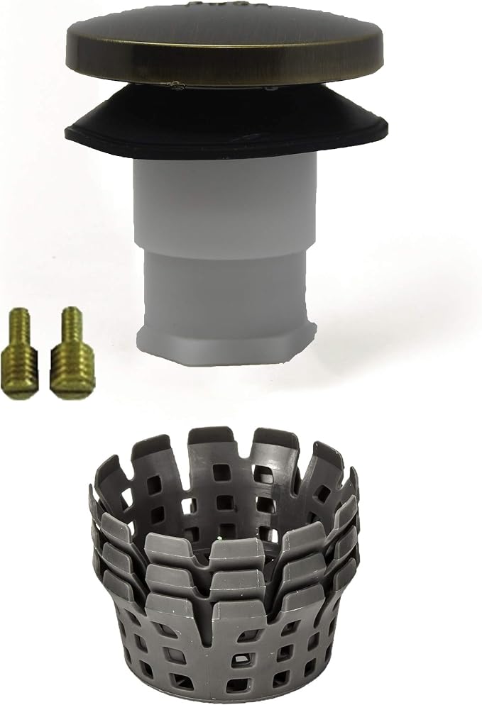 Universal Toe Touch Bath Tub/Bathtub Drain Stopper Includes 3/8" and 5/16" by PermaFLOW