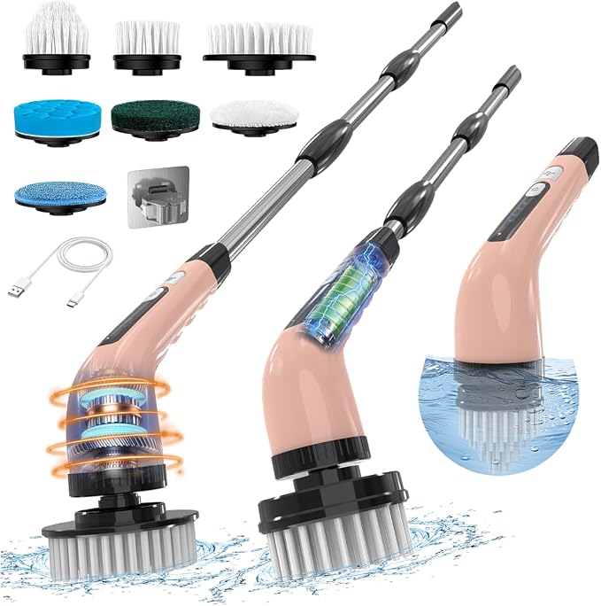 Electric Spin Scrubber, Cordless Cleaning Brush, Shower Scrubber by Unknown