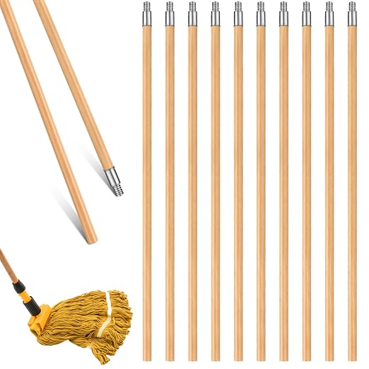 Barydat 55 Inch Lacquered Wood Broom Handle by home
