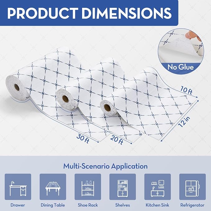 Drawer and Shelf Liner, Non-Slip Kitchen Cabinet Liners Non-Adhesive Thick - Image 4