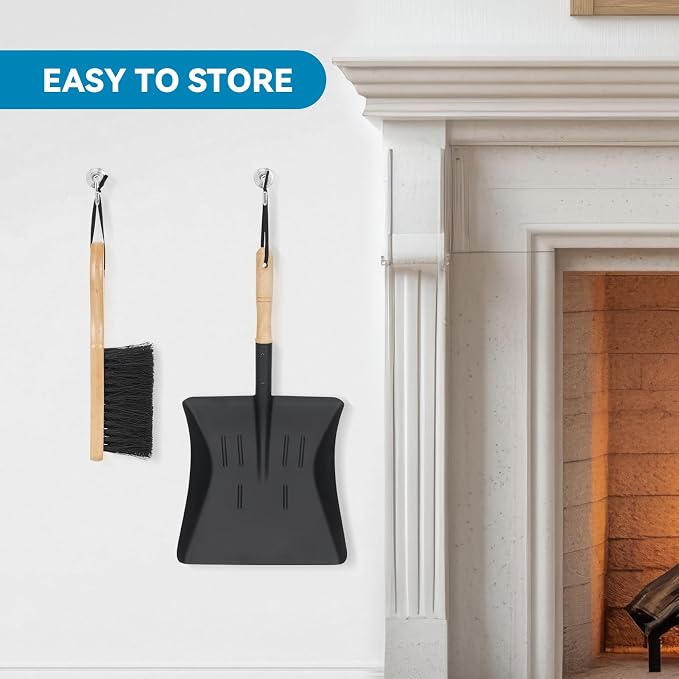 G GOOD GAIN Fireplace Ash Shovel and Brush Set -Rust Resistant Metal Fireplace - Image 7