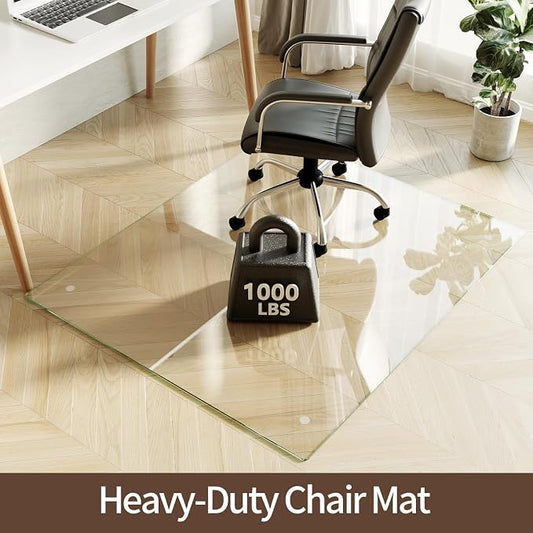 Koonmi Tempered Glass Chair Mat 45"x53" - Image 2