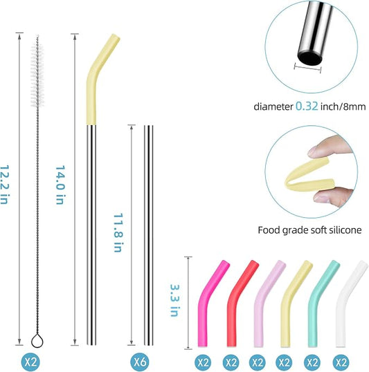 40 oz Stainless Metal Straws for 40 oz Stanley Tumbler - Image 2