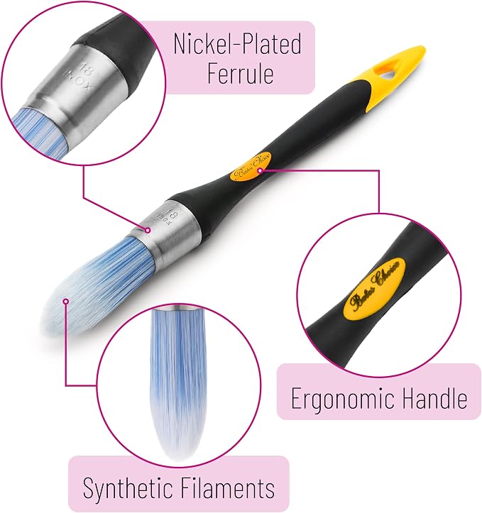 Bates- Trim Paint Brush, 0.75 Inch, Synthetic Bristles, Trim Brushes - Image 3