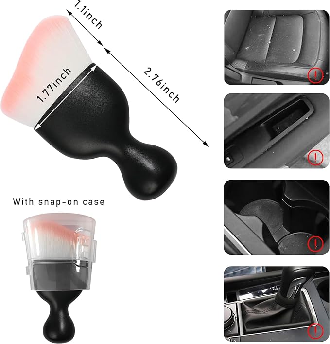 Car Interior Dust Brush, Soft Scratch Free Auto Detailing Brushes, Universal - Image 2