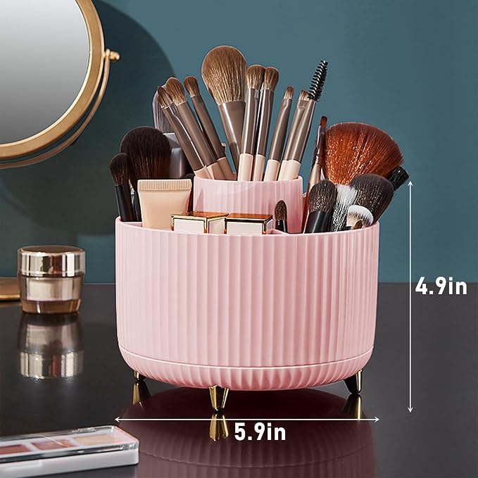 Diesisa Makeup Brush Holder Organizer, 360° Rotating Makeup Brush Organizer - Image 7
