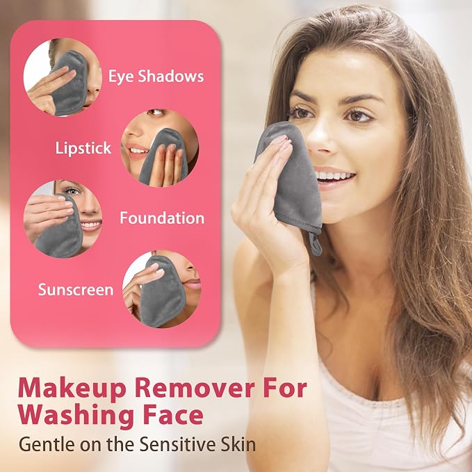 Makeup Remover Cloth, Makeup Remover Pads Microfiber Face Washcloth - Image 2