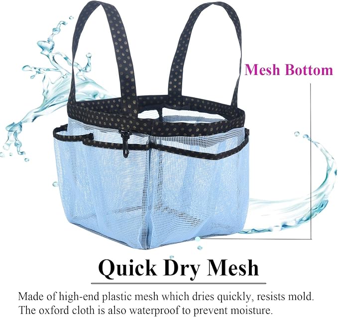 Haundry Mesh Shower Caddy Bag, Portable Shower Caddy Tote Organizer - Image 5