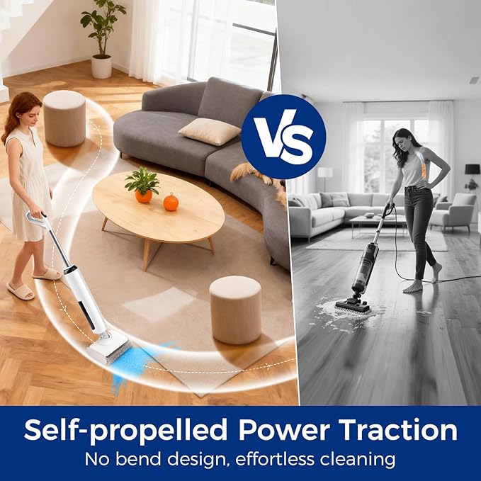 Wet Dry Vacuum Mop, 180°Lay-Flat Cordless Vacuum Mop All in One, Floor Cleaner - Image 6