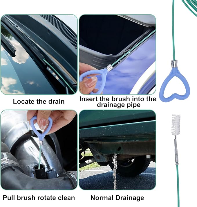 BOXOB 10 Pcs Car Sunroof Drain Cleaning Tool, 2 118in Flexible Long Pipe - Image 5