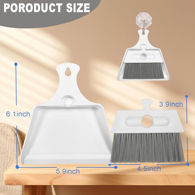 Mini Broom and Dustpan Set – Ultra-Thin Small Broom and Dustpan Set - Image 2