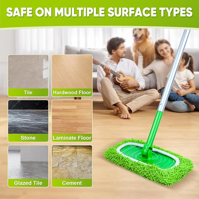 Reusable Mop Pads Fit Swiffer Sweeper, Washable Wet Mopping Cloths & Dry - Image 4