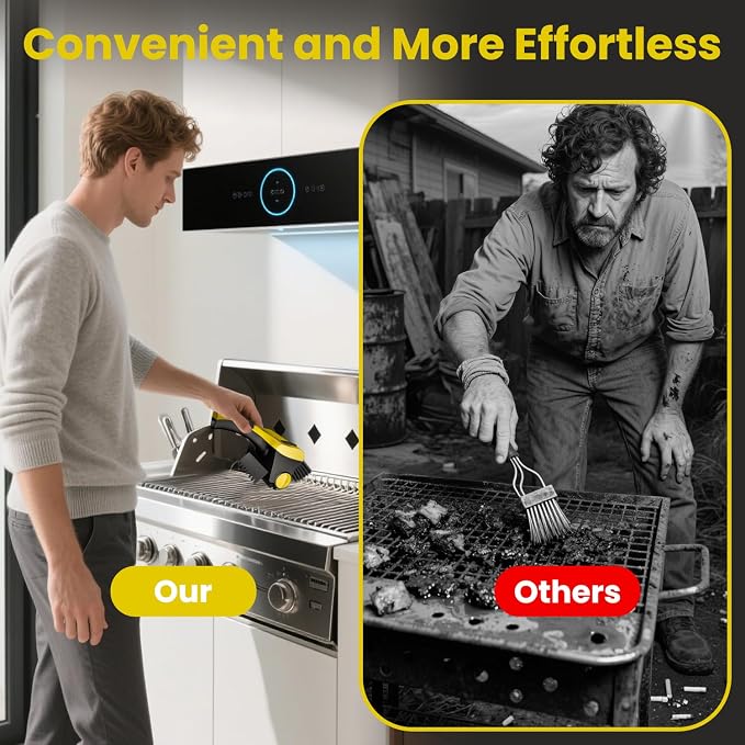 Electric Grill Brush for Outdoor, Cordless Rechargeable Grill Brush - Image 5