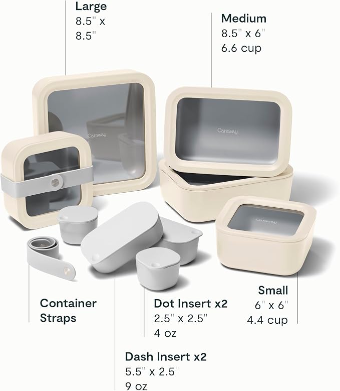 Caraway 14pc Glass Food Storage Container Set - Image 3